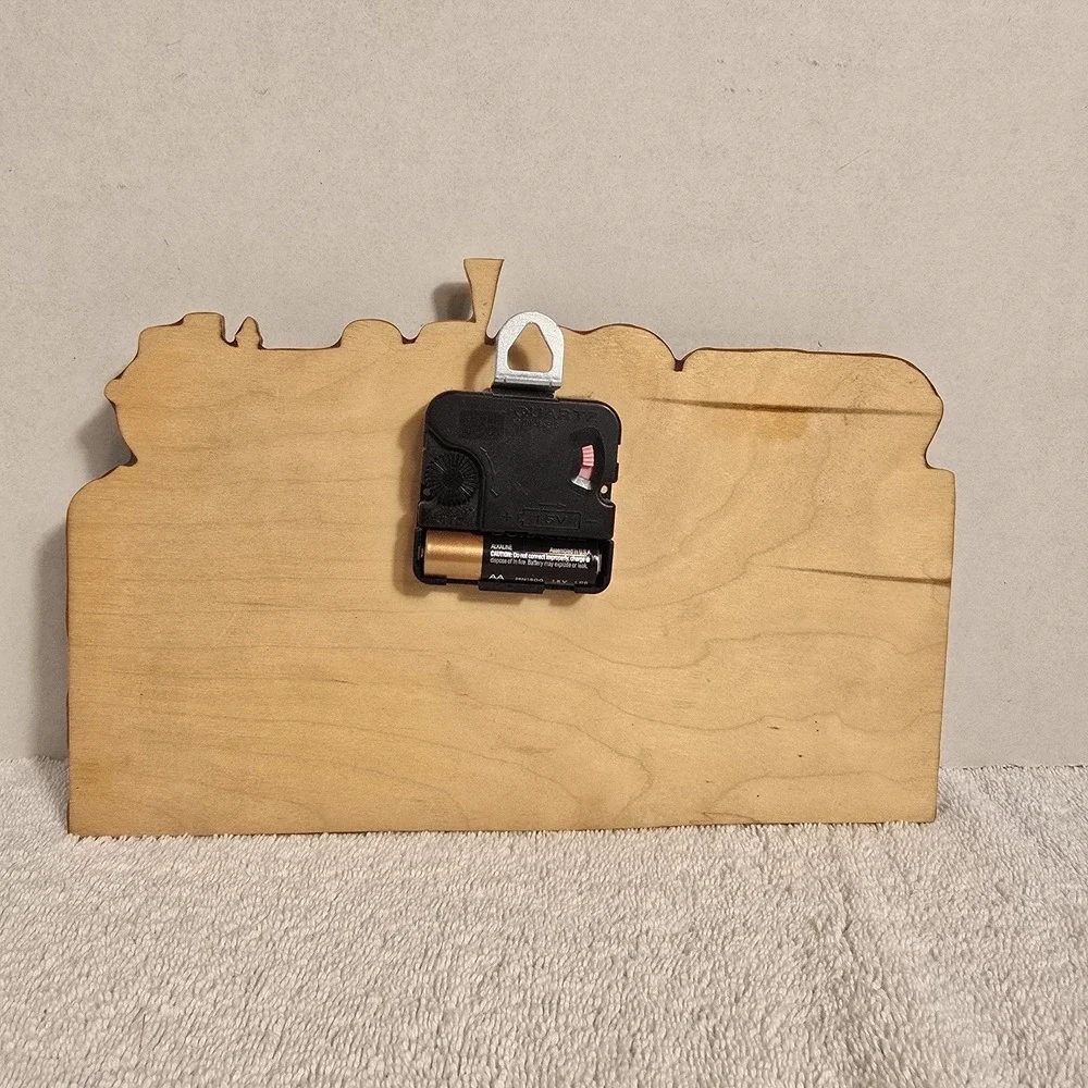 Vintage Steam Train Desk or Wall Clock Size 8x10‎ Shilacked Works